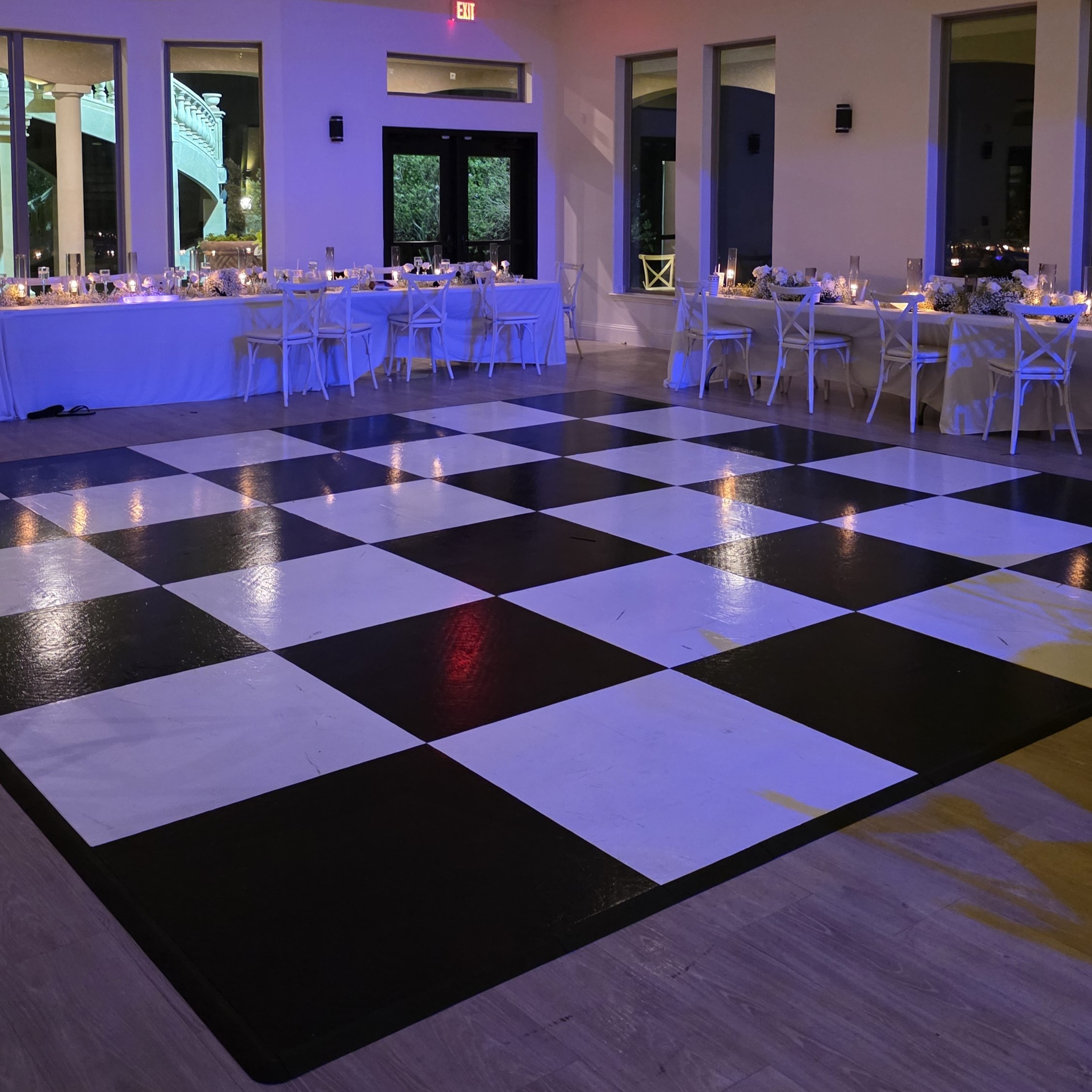 Black and White Checkered Panel Dancefloor 4